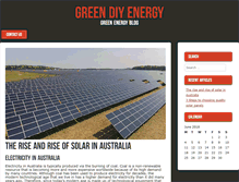 Tablet Screenshot of greendiyenergy.com